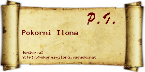 Pokorni Ilona névjegykártya